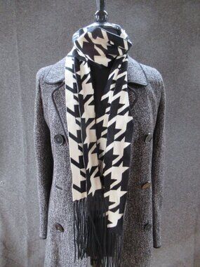 6x72 Armani Exchange AX 90/10 cotton/cashmere Toccini houndstooth black cream